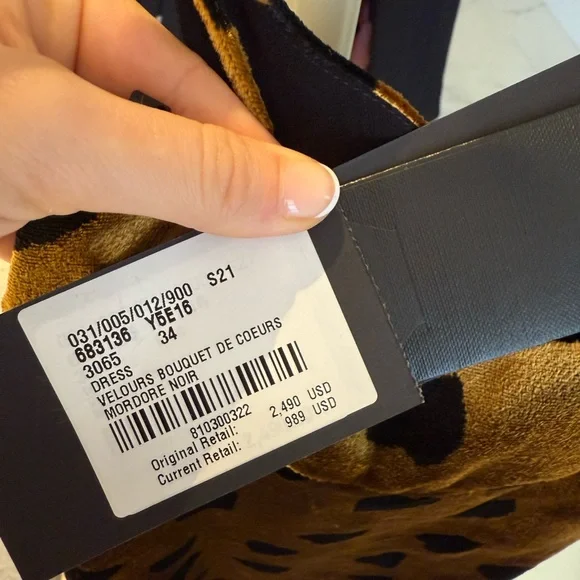 SAINT LAURENT Heart Print Velvet Mini Slip dress - Picture 7 of 11